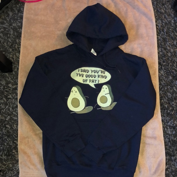 Navy Blue Funny Hoodie - Picture 1 of 1